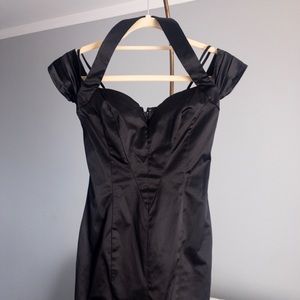 Bebe - Little Black Satin Dress! Xxs